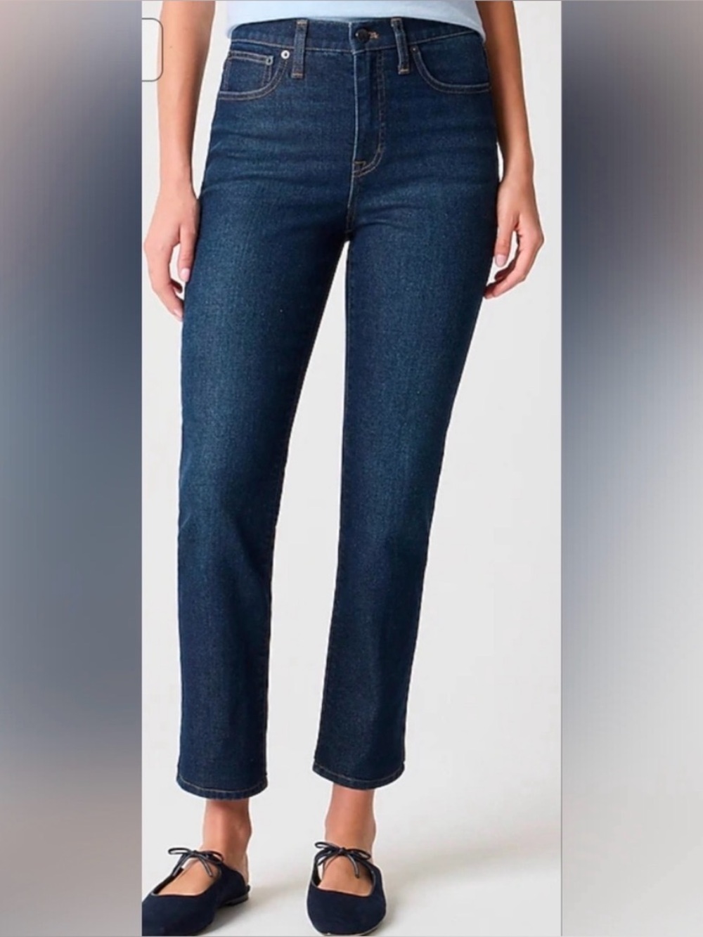 J. Crew Essential straight leg jeans, size 31, dark wash